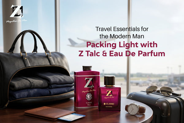 Travel Essentials for the Modern Man: Packing Light with Z talc & perfume
