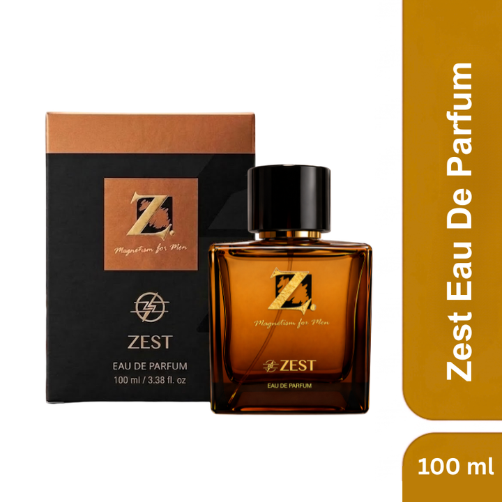 Z. Zest EDP Perfume for Men 100ml | Long Lasting Eau de Parfum with 15% Perfume Oil Concentration | Citrusy & Fresh Signature Scent | Keeps You Fresh All Day | Perfect for Any Occasion