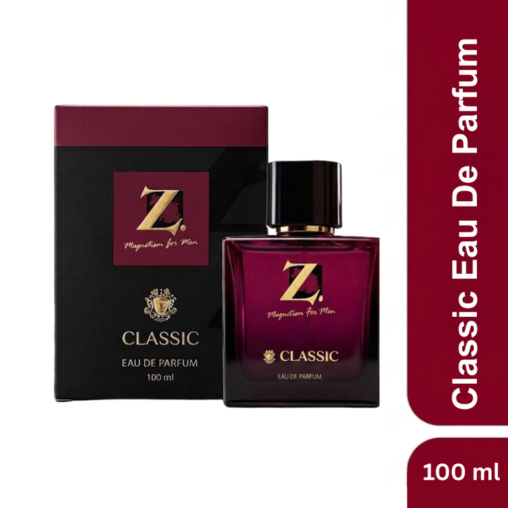 Z. Classic EDP Perfume for Men 100ml | Long Lasting Eau de Parfum with 15% Perfume Oil Concentration | Woody & Musky Signature Scent | Keeps You Fresh All Day | Perfect for Any Occasion