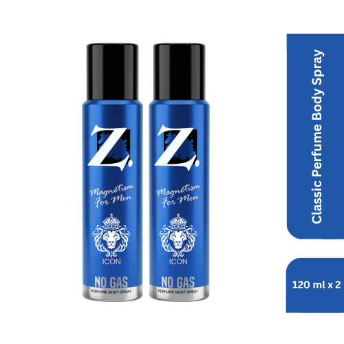 Z Men's Icon No Gas Deo, 120ml Pack of 2