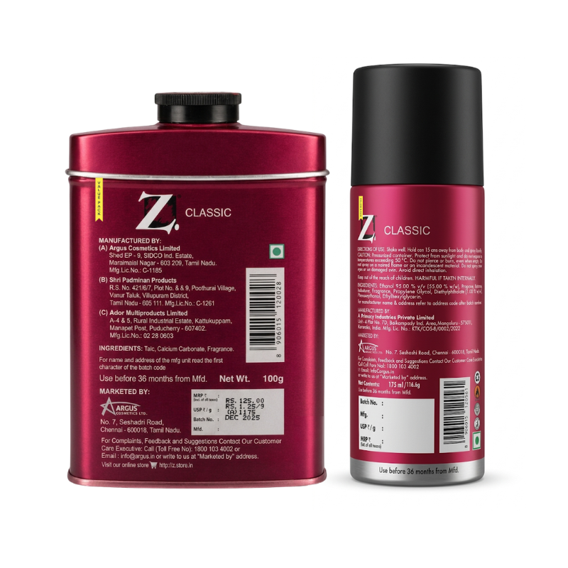 Z Men's Classic Talc, 250g & Classic Deo 175ml — image 2