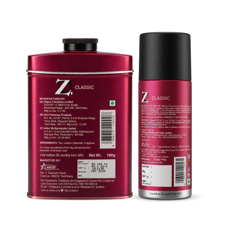 Z Men's Classic Talc, 200g & Classic Deo 150ml — image 2