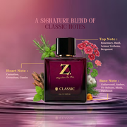 Z Magnetism for Men Classic & Zest Eau De Parfum | Buy 1 Get 1 Free – 2 x 100ml Bottles (Total 200ml) | Long Lasting Luxury Perfume for Men | Fresh Scent | Premium EDP for Office, Party & Gifting