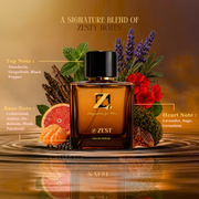 Z. Zest EDP Perfume for Men 100ml | Long Lasting Eau de Parfum with 15% Perfume Oil Concentration | Citrusy & Fresh Signature Scent | Keeps You Fresh All Day | Perfect for Any Occasion