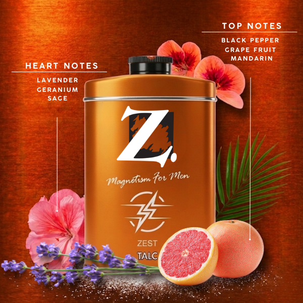 Z Men's Zest Talc, 100g pack of 3