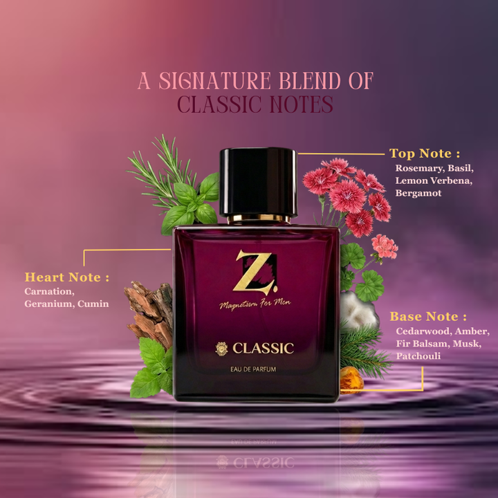 Z. Classic EDP Perfume for Men 100ml | Long Lasting Eau de Parfum with 15% Perfume Oil Concentration | Woody & Musky Signature Scent | Keeps You Fresh All Day | Perfect for Any Occasion