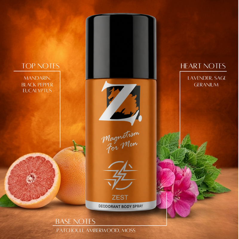 Z Zest Deo/Deodorant for Men | Cedar & Citrus. Blast Fresh. — image 3
