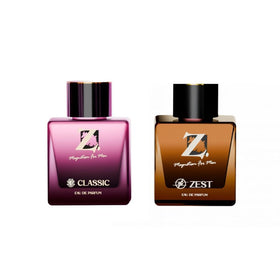 Z Magnetism for Men Classic & Zest Eau De Parfum | Buy 1 Get 1 Free – 2 x 100ml Bottles (Total 200ml) | Long Lasting Luxury Perfume for Men | Fresh Scent | Premium EDP for Office, Party & Gifting