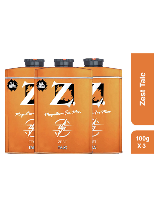 Z Zest Talc for Men | Citrus Rush. Go Hard