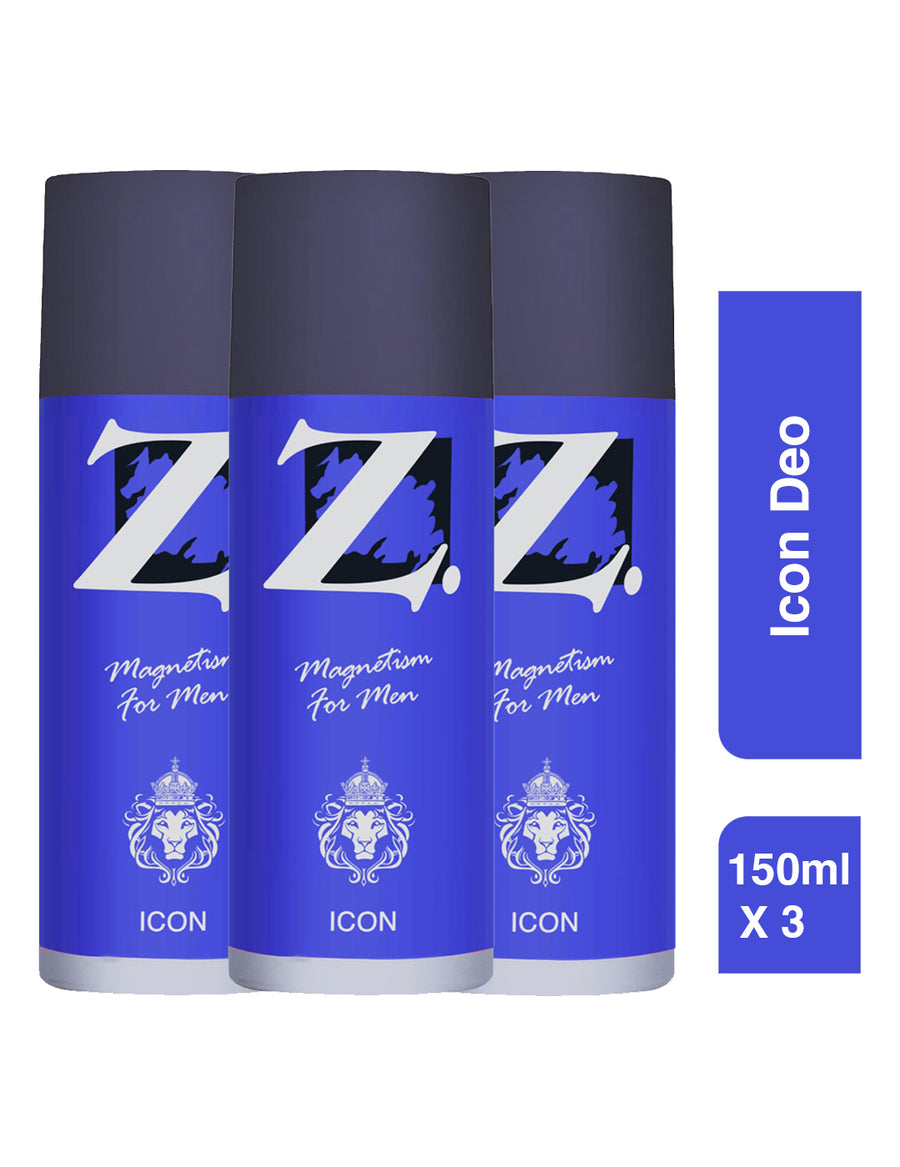 Z Men's Icon Deo, 150ml pack of 3
