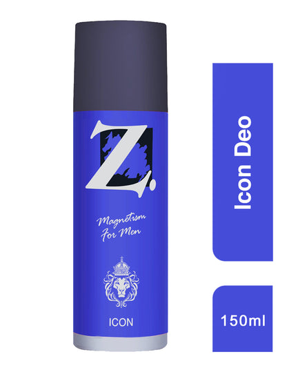 Z Men's Icon Deo, 150ml, Spicy & Bold Fragrance, Luxury deodorants, Prevents Odor, Refreshing Premium Aromatic Long lasting Perfume, Body Spray for Party, Office, Date