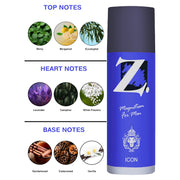 Z Men's Icon Deo, 150ml pack of 3