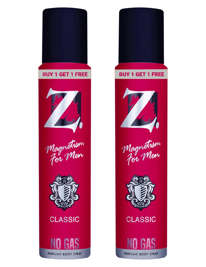 Z Men's Classic No Gas Deo, 120ml, Buy 1 Get 1