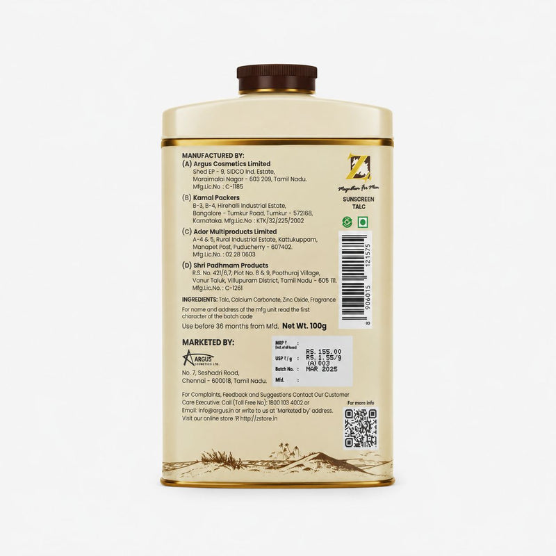 Z Men's Sunscreen Talc — image 5