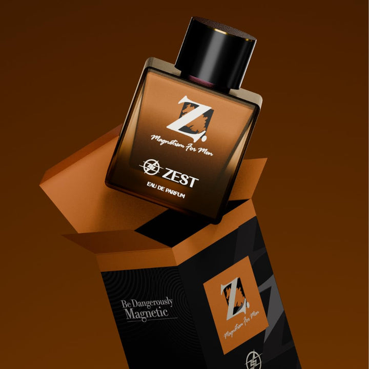 Z Magnetism for Men Zest Eau De Parfum | Buy 1 Get 1 Free – 2 x 100ml Bottles (Total 200ml) | Long Lasting Luxury Perfume for Men | Fresh & Citrusy Scent | Premium EDP for Office, Party & Gifting