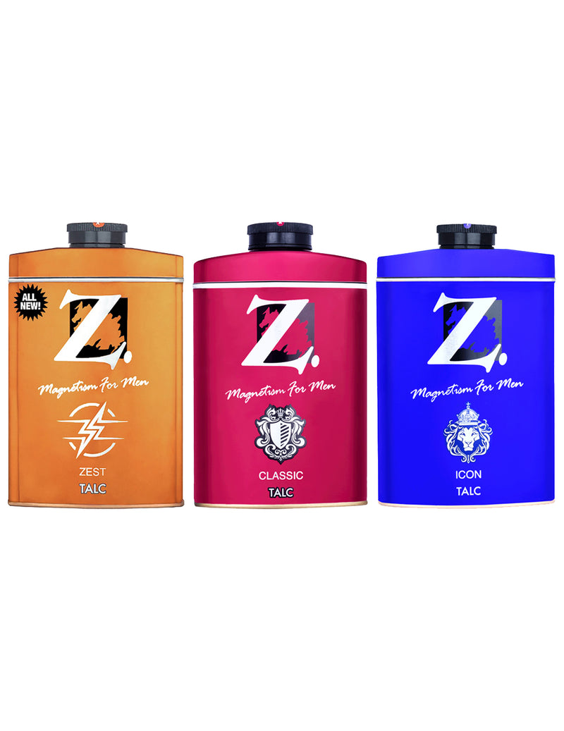 Z Men's Classic Icon Zest Talc, 100g pack of 3 — image 2