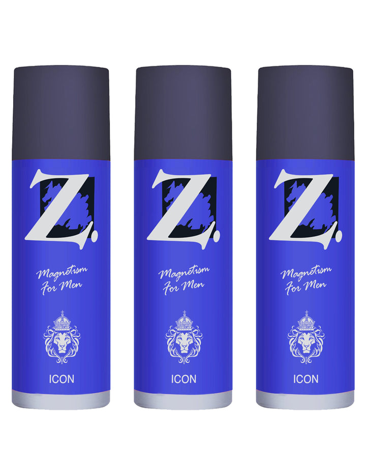 Z Men's Icon Deo, 150ml pack of 3