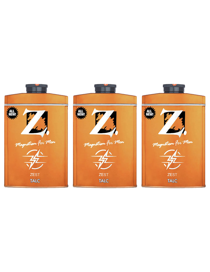 Z Men's Zest Talc, 100g pack of 3