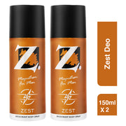 Z Zest Deo/Deodorant for Men | Cedar & Citrus. Blast Fresh.
