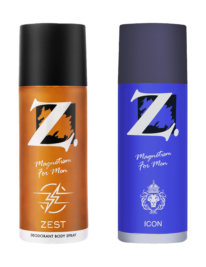 Z Men's Icon & Zest Deo, 150 ml pack of 2